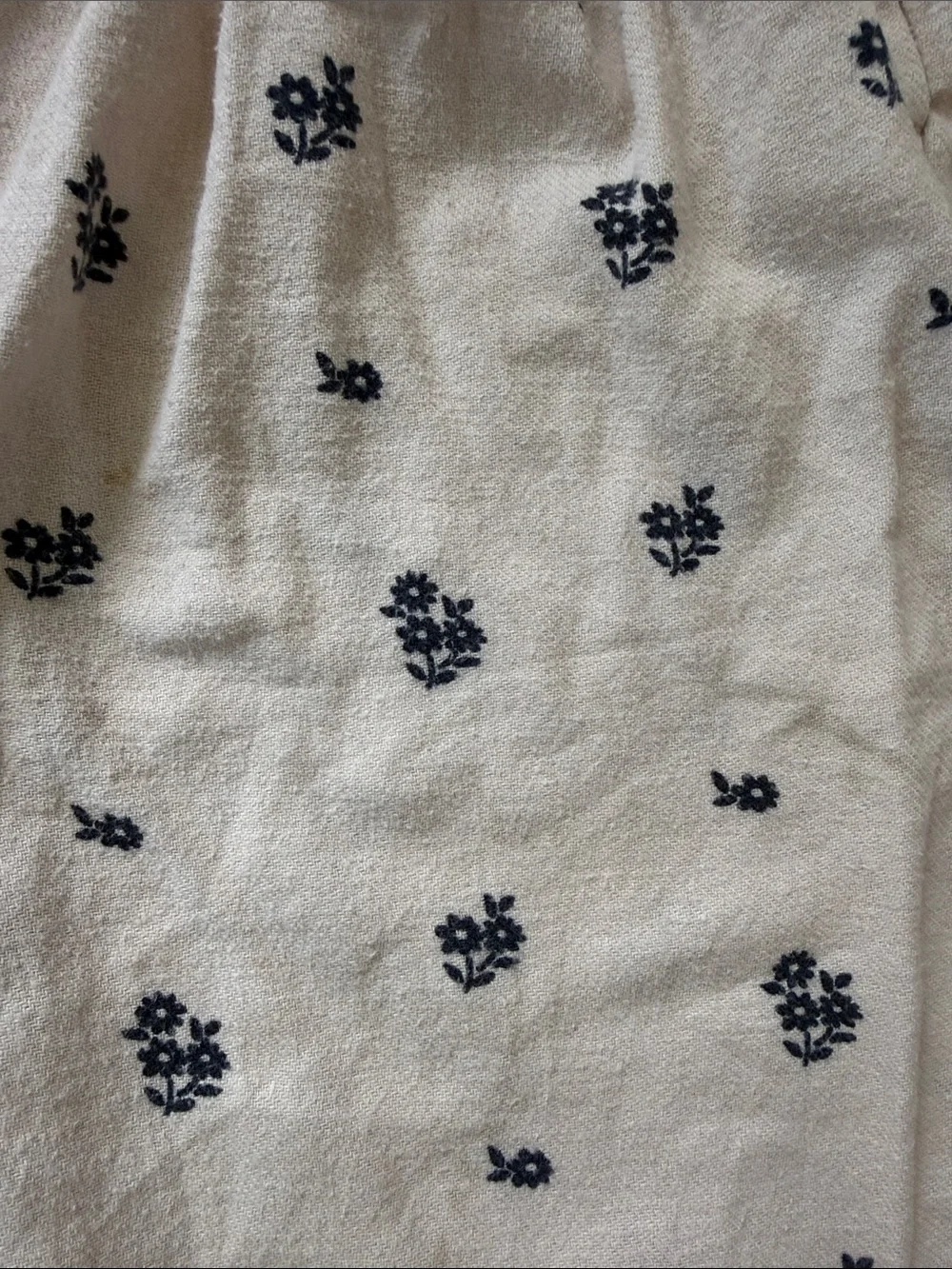 Zara Kids Beige Floral Cotton Set